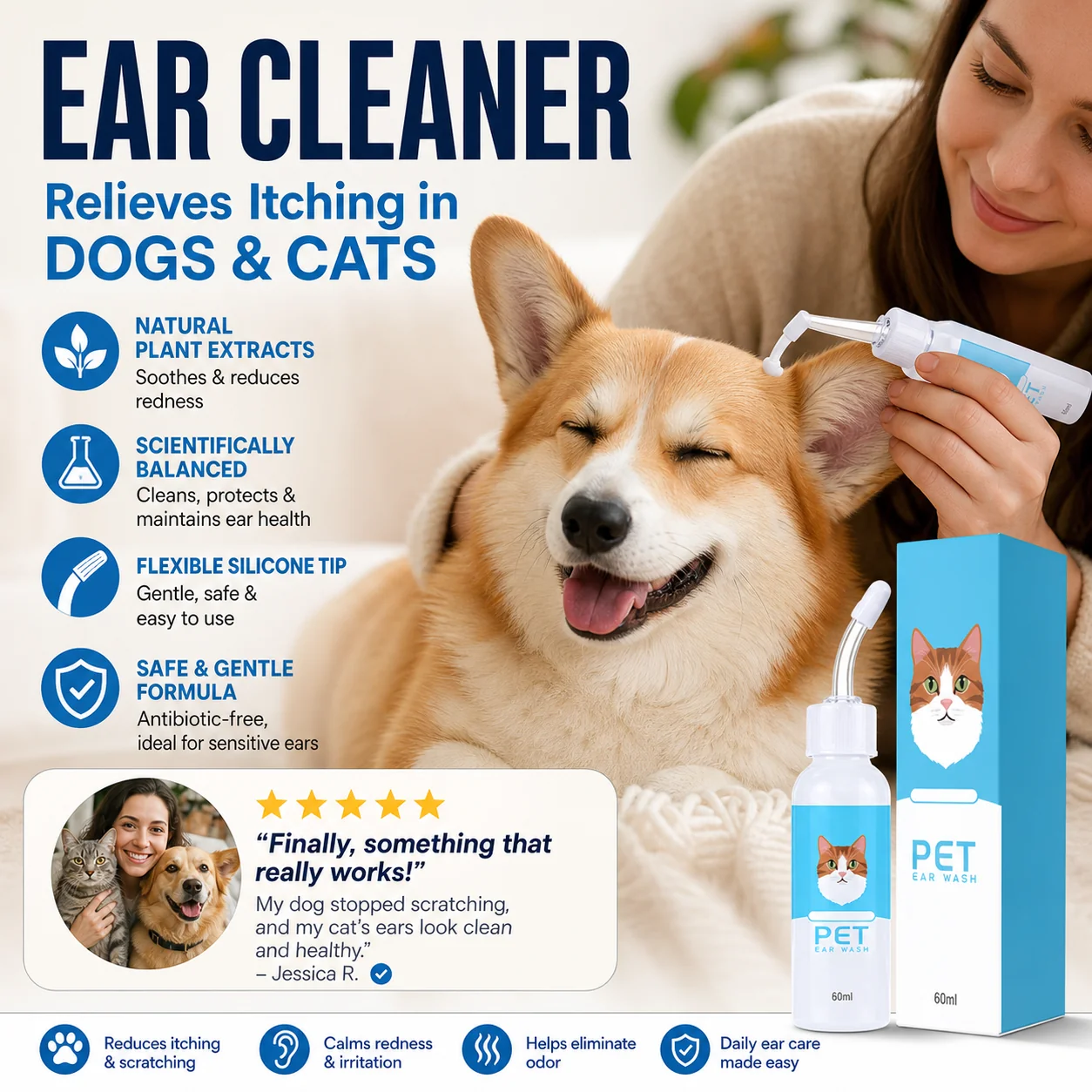 🐶🐱 Ear cleaner, Relieves itching in dogs & cats - Image 13