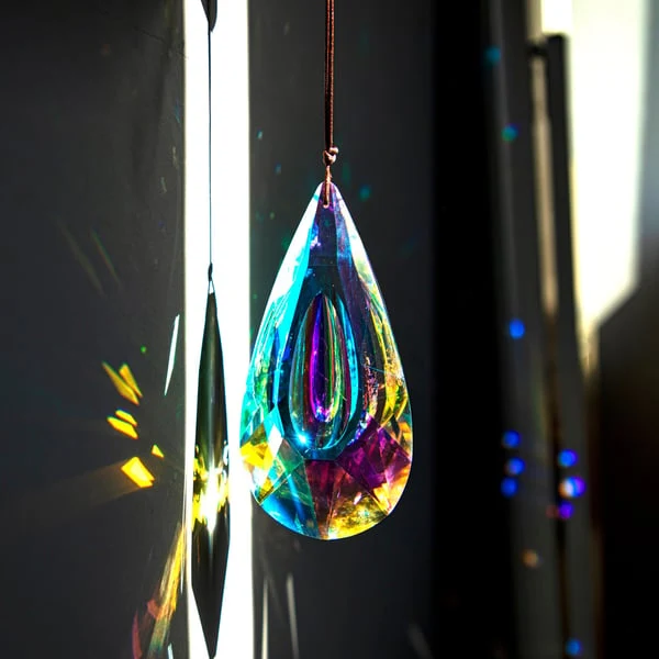 120 mm AB-colored hanging crystal prism suncatcher - Image 9