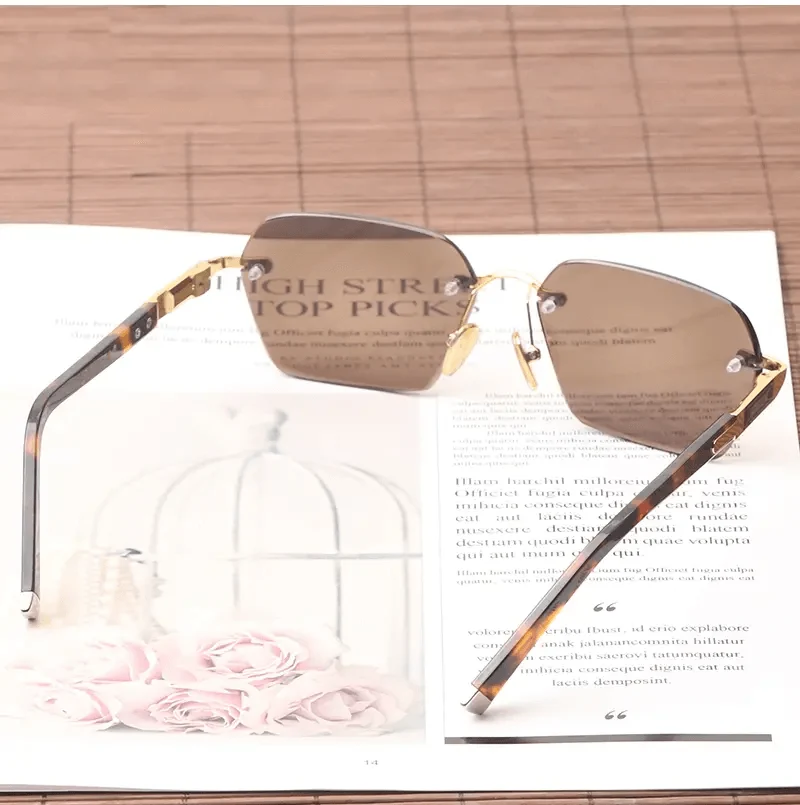 Natural crystal lens sunglasses - Image 2