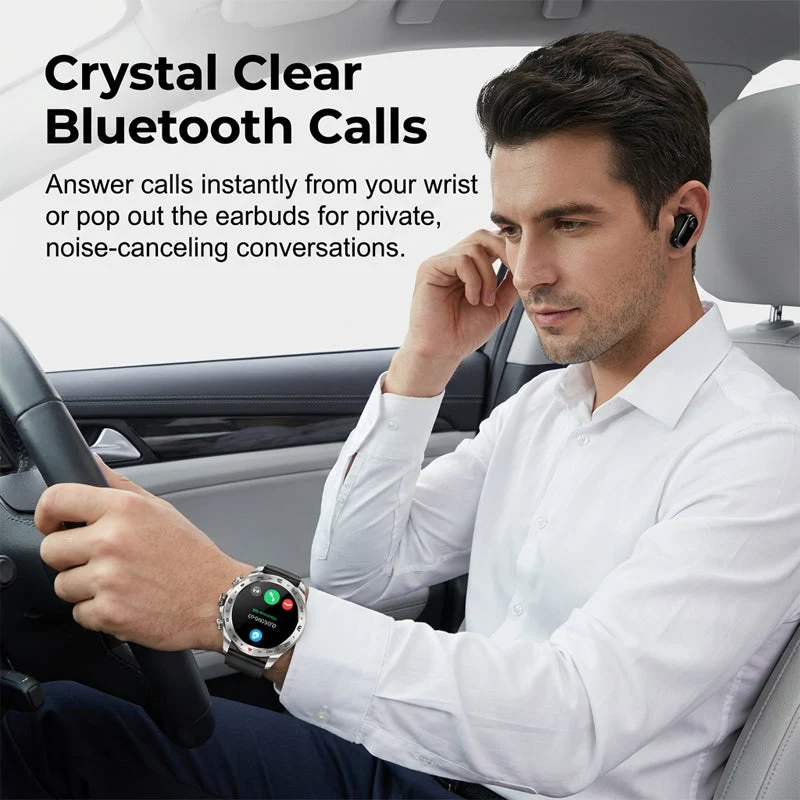 2-in-1 Smartwatch with Built-in TWS Earbuds - Image 6