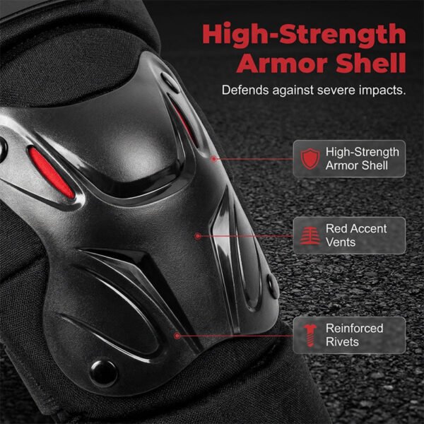 🏍️ 40% OFF NOW! 🛡️ Motorcycle Knee and Elbow Protector Set – Impact-resistant, adjustable straps & breathable padding – essential for riding, skating or cycling safety 💪