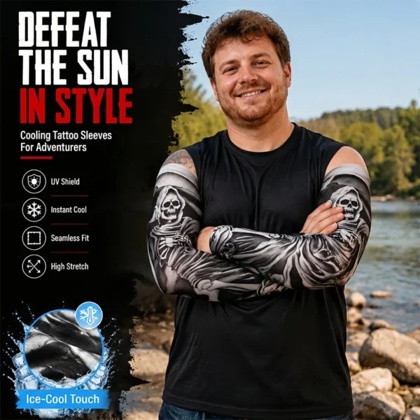 Sun-Protective & Breathable Tattoo Cooling Sleeve