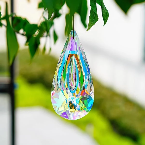 120 mm AB-colored hanging crystal prism suncatcher - Image 4