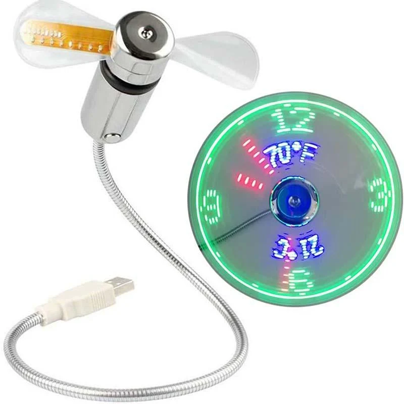 š„2026 Hot Sale 50% OFFš„USB Fan with LED Clock Lighting - Image 8