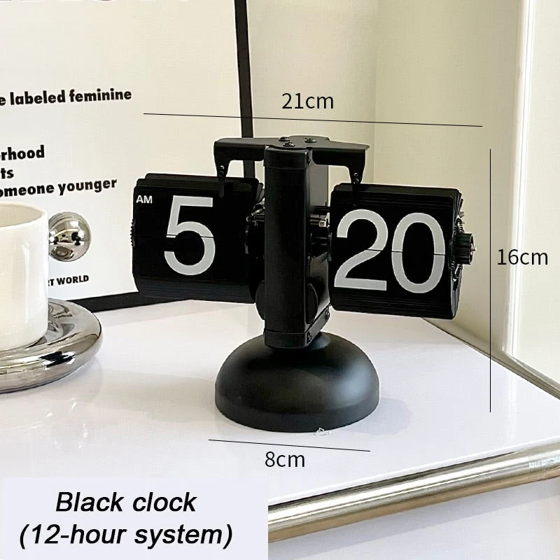 🔥 Hot Sale 50% OFF 🌟Modern Digital Mechanical Retro Flip Down Clock wіth Internal Gear Operated - Image 7
