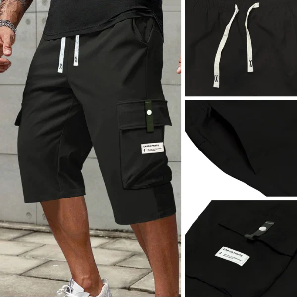 💥LAST DAY SALE 50% OFF !!📢Men's Casual Drawstring Capri Cargo Pants