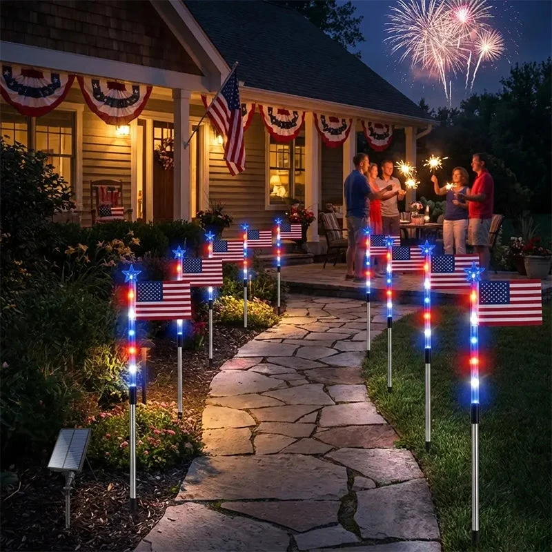 šBuy More Save MorešOutdoor Solar Flag Stake Lights