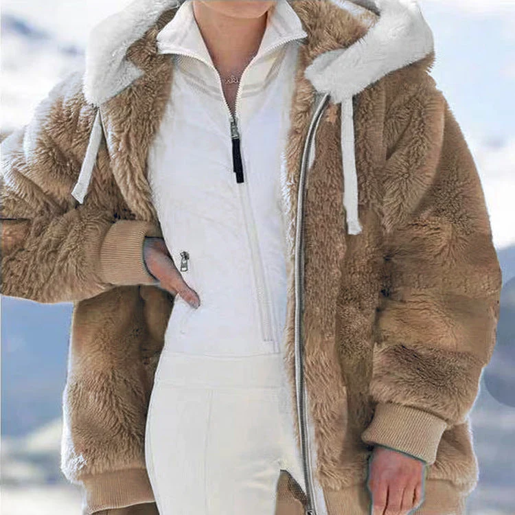 🎁Christmas Hot Sale 49% OFF🎄Hooded Fleece Jacket with Shearling Lining❄️ - Image 4