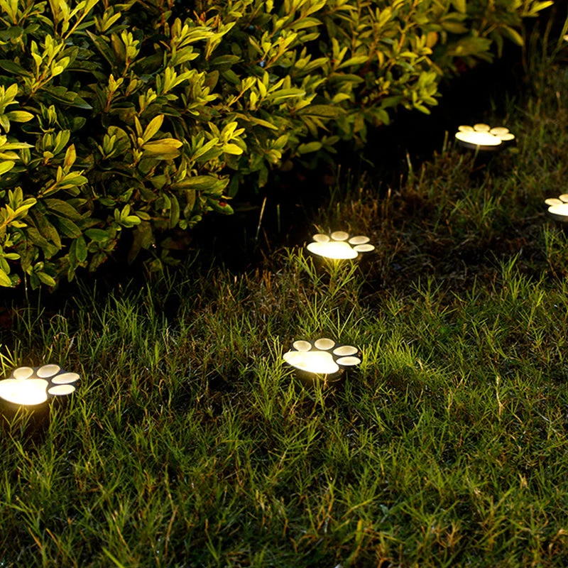 Solar Paw Print Garden Lights - Image 3