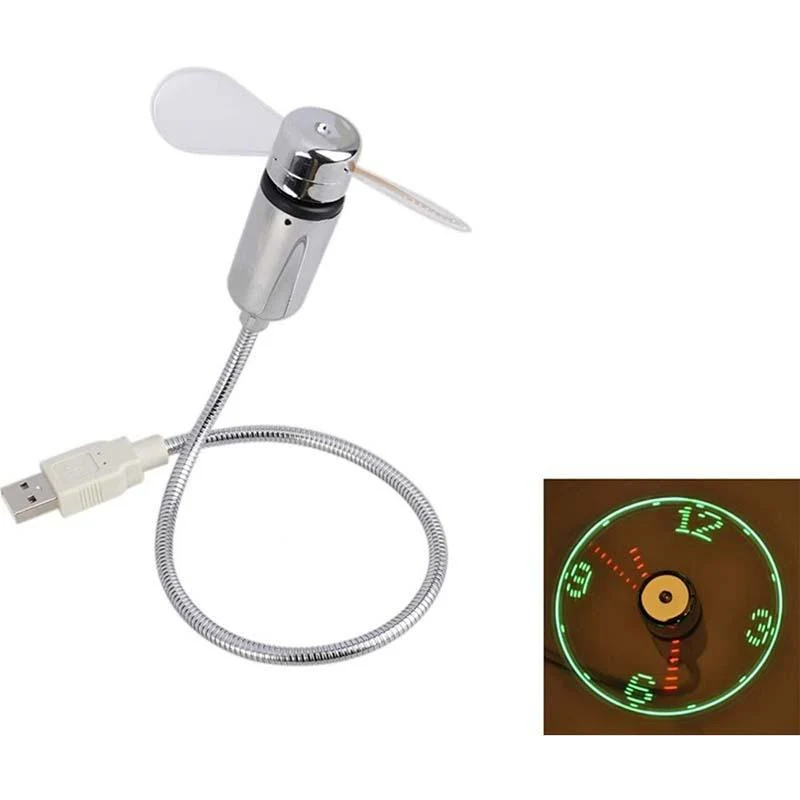 š„2026 Hot Sale 50% OFFš„USB Fan with LED Clock Lighting - Image 7