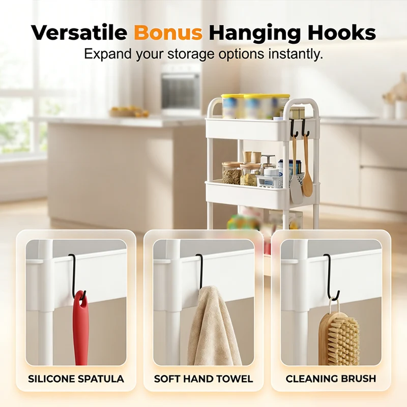 Mobile Kitchen Storage Organizer Rack - Image 11