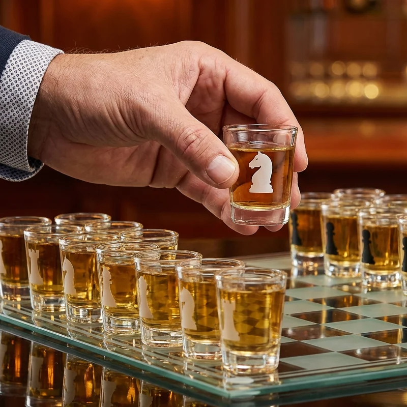 Shot Glass Chess Set for Parties and Gatherings - Image 4