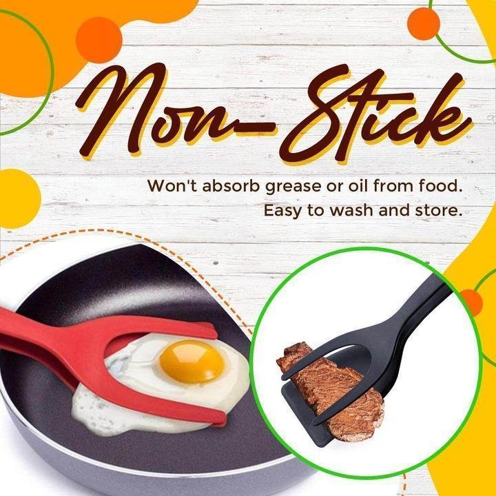 🍳 50% OFF NOW!🥩 2-in-1 Spatula Clip – Heat-Resistant Silicone & Non-Slip Handle – Kitchen Cooking Essential 🔥 - Image 4
