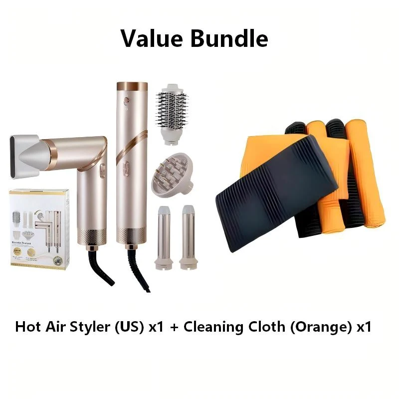 5-in-1 Foldable Hot Air Styler + Cleaning Cloth - Image 7