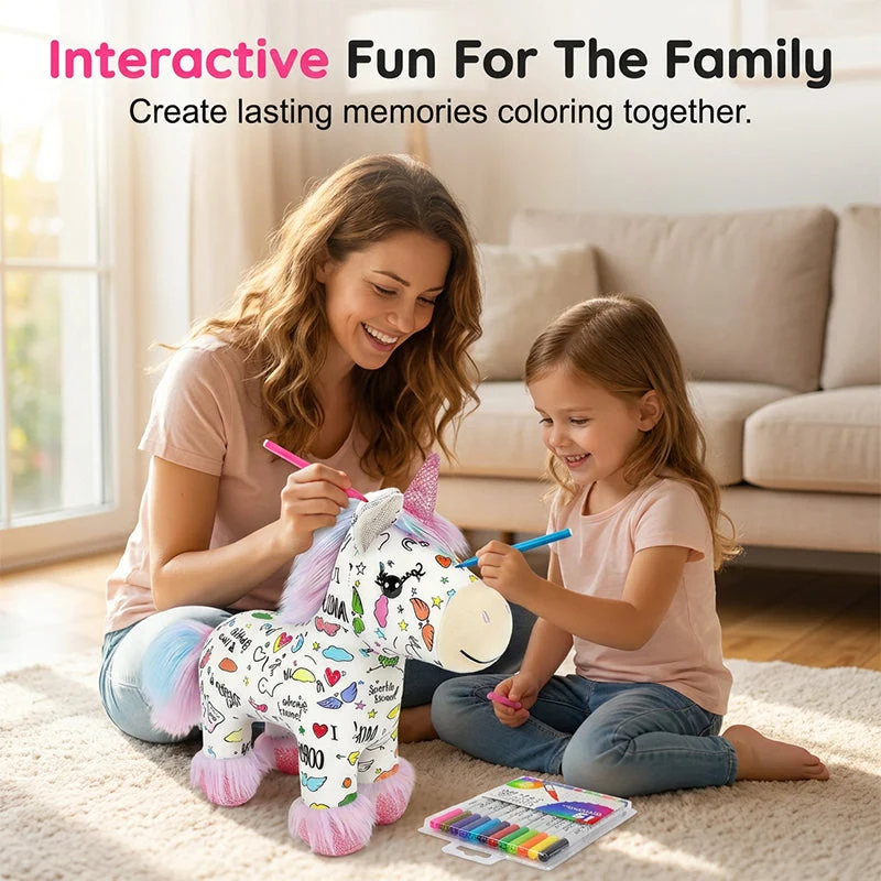 DIY Color-In Unicorn Plush Toy Kit - Image 7