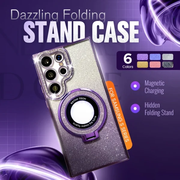 💥Limited time 50% off🔥Shiny Foldable Stand Protective Case for Samsung S Series