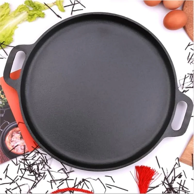 Non-Stick Cast Iron Griddle Pan with Handles - Image 7