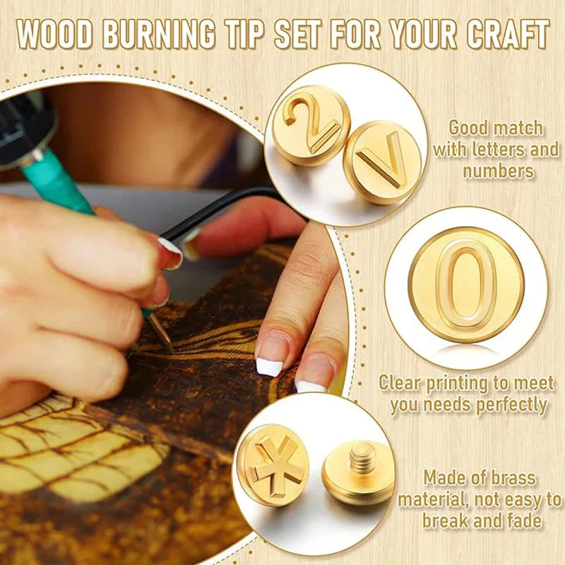 🔥Last Day Sale 49%🔥26 Letters Copper Mold —DIY Wood Burning/Carving Set - Image 2