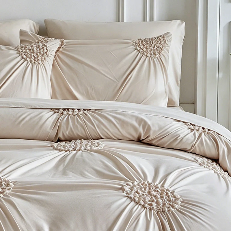 📢📢40% OFF !! ⏰Elegant Pinch Pleat Duvet Cover Set - Image 5
