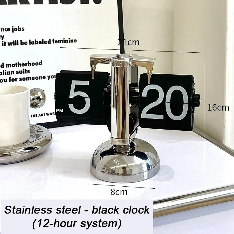 🔥 Hot Sale 50% OFF 🌟Modern Digital Mechanical Retro Flip Down Clock wіth Internal Gear Operated - Image 5