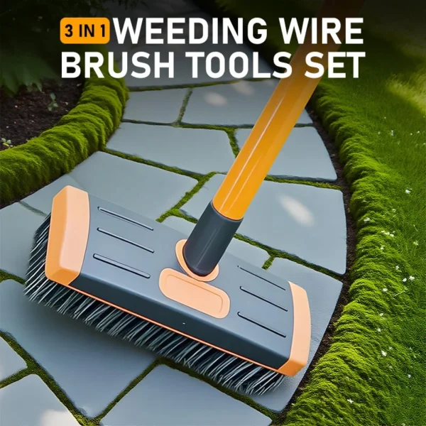 🌿 50% OFF! 🧹 3-in-1 Wire Brush Set for Weeding – Sturdy Metal Bristles, Ergonomic Handles & Perfect for Grout, Patios & Sidewalks 🏡