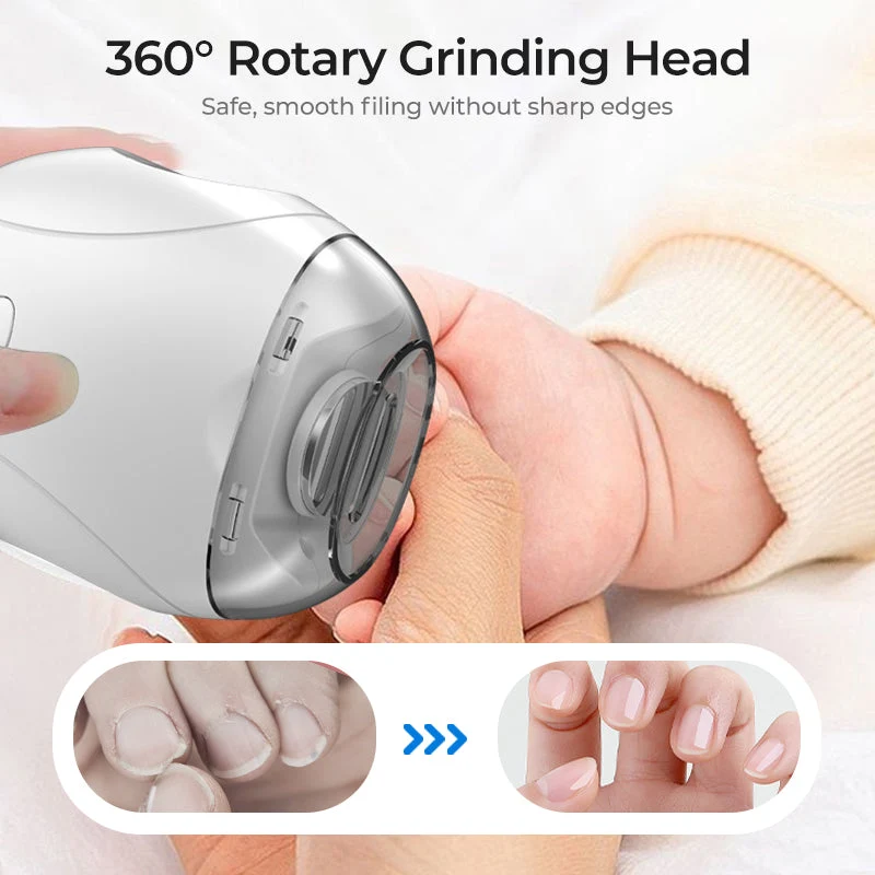 👶💅 360° rotary nail trimmer – LED light, quiet, safe for babies & adults! - Image 3