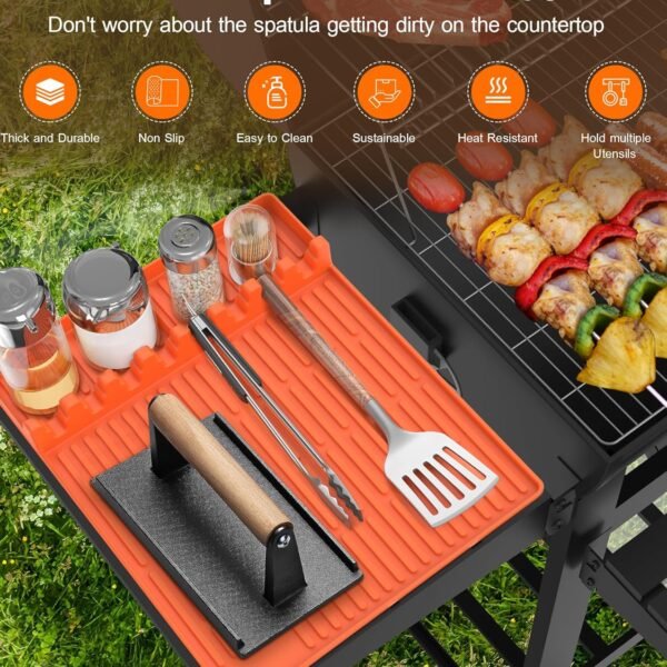 🌞Summer Sale 50% OFF🔥Silicone Grill Tools Mat with Drip Pad