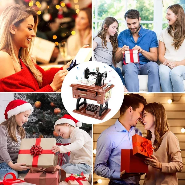 🔥Time Limit Sale 50% OFF - Wood Mini Sewing Machine Music Box - Image 8