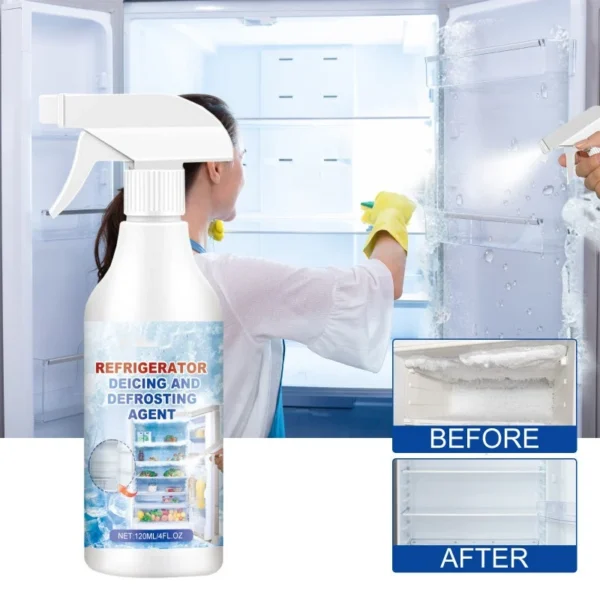 🧊 BUY 2 GET 1 FREE! ✨ Fridge De-Icer Spray - Melts Ice Fast & Prevents Frost, Safe for All Appliances ❄️📦