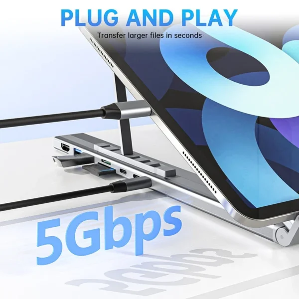 ⏳Time-Limited Special⏰USB-C Docking Station Laptop Stand with 4K HDMI