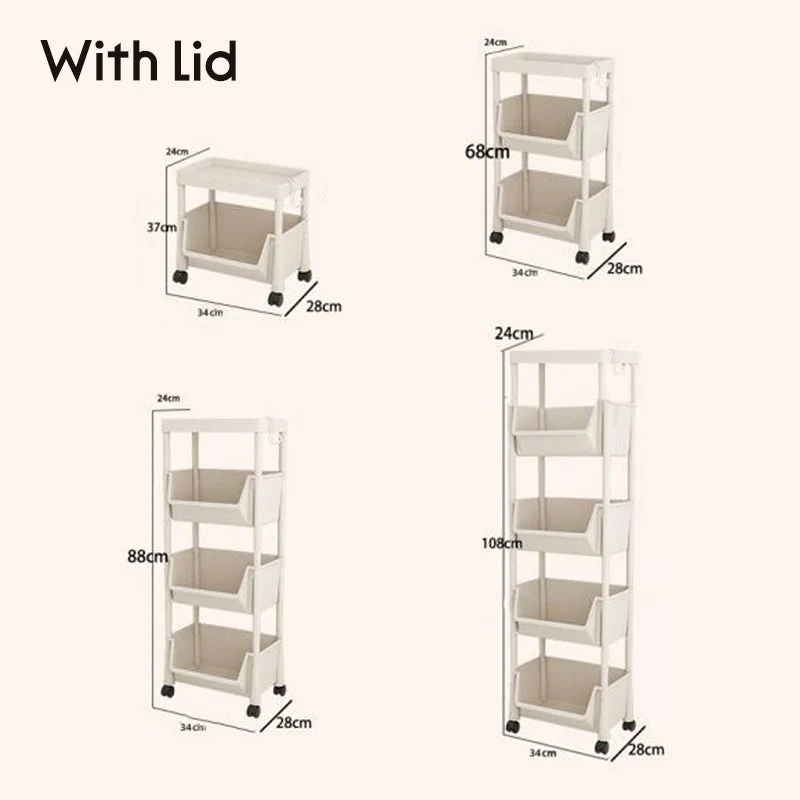 Multi-Tier Rolling Storage Cart for Narrow Spaces - Image 12