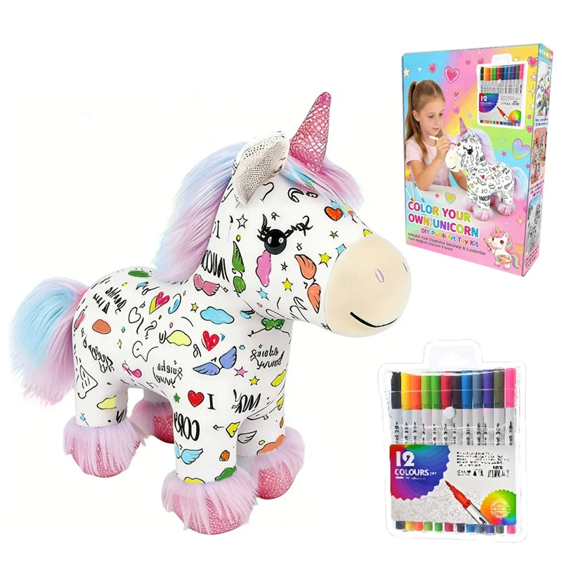 DIY Color-In Unicorn Plush Toy Kit - Image 10