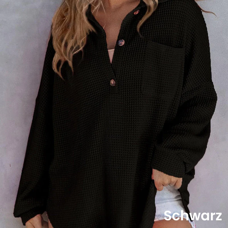 🌸Early Fall Specials 58% OFF🌸Women’s Loose Solid Color Waffle Knit Shirt - Image 9