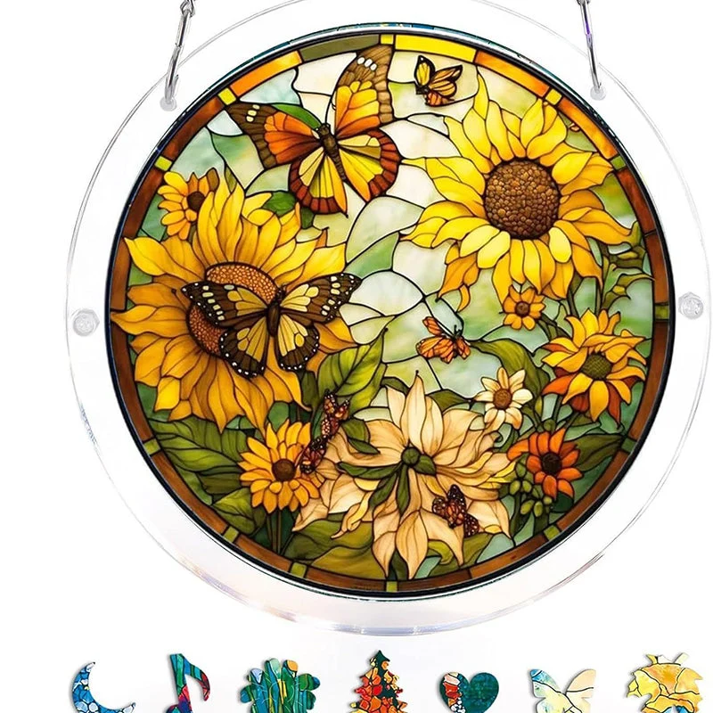 Acrylic Sunset & Sea Jigsaw Puzzle Window Hanging - Image 12