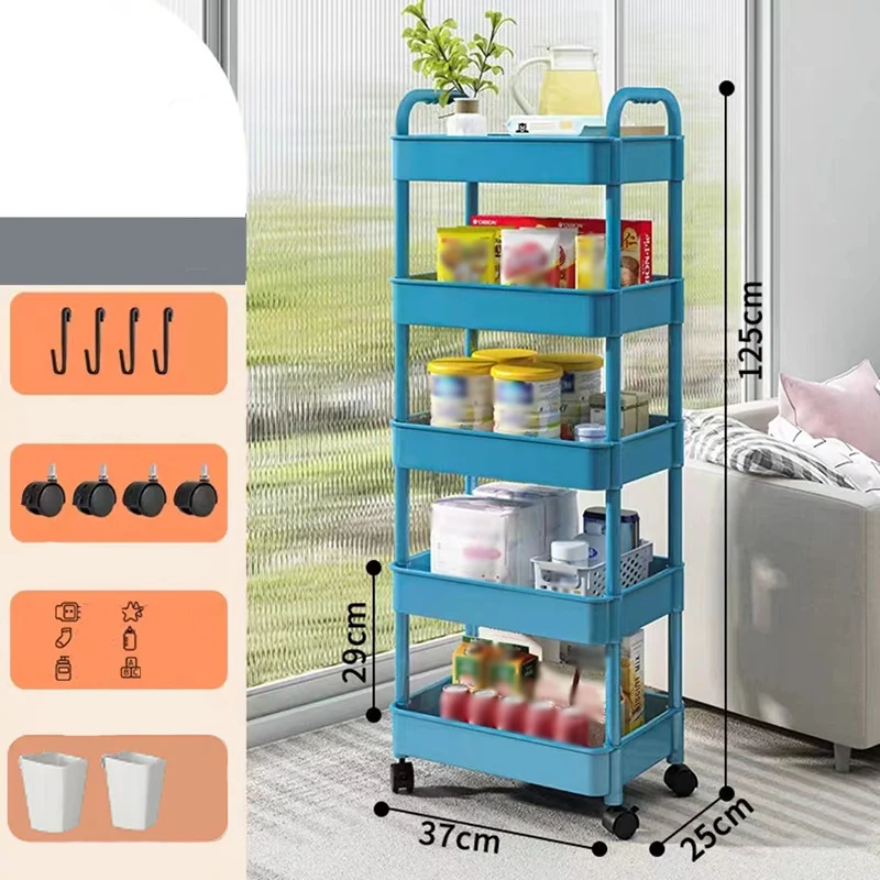 Mobile Kitchen Storage Organizer Rack - Image 4