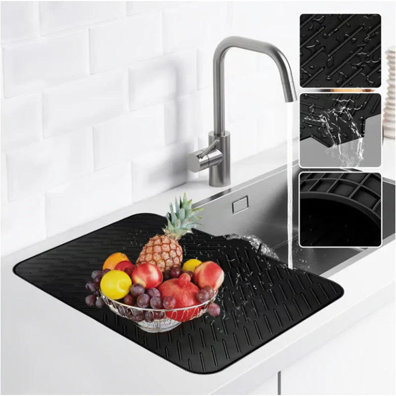 Large Size Silicone Drying Mat with Drain Lip - Image 4