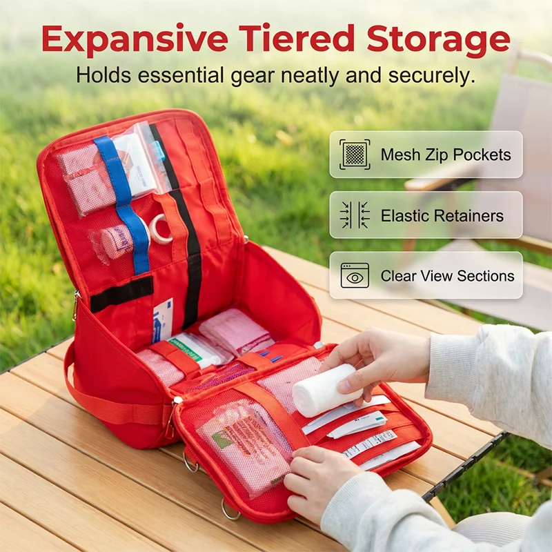 Oxford Cloth Emergency Medical Organizer Bag - Image 6