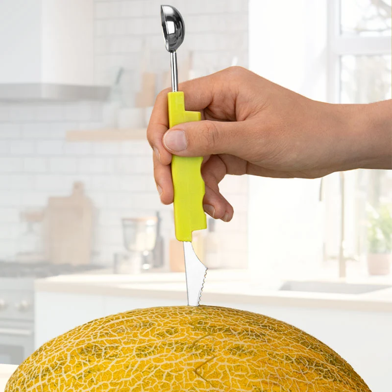 🍉3-in-1 Stainless Steel Melon Baller Scoop Tool Kit - Image 4