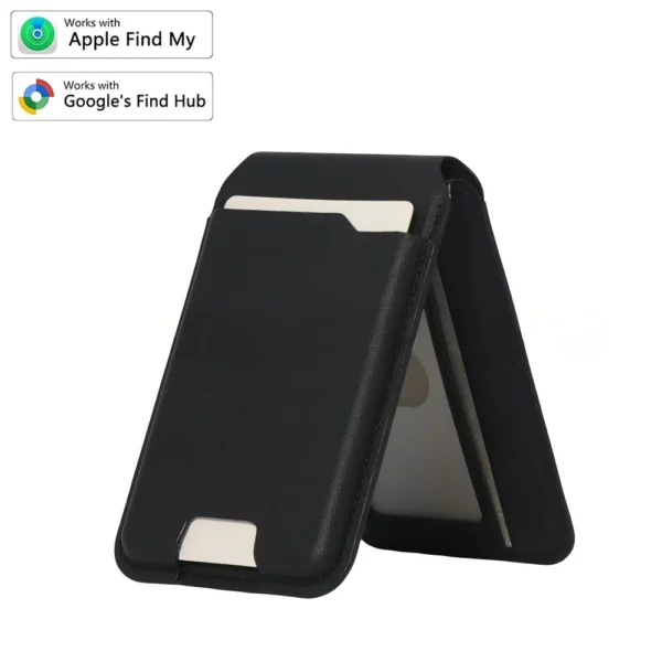 Smart MagSafe Wallet Made of Genuine Nappa Leather – with Apple Find My™ & Google Find Hub™, RFID Protection, and Wireless Charging.