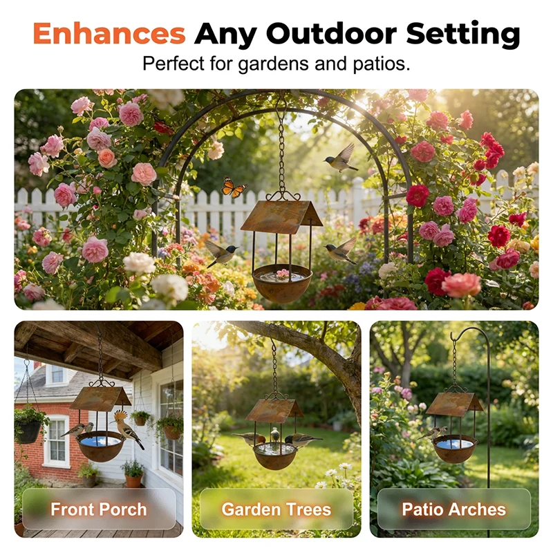 🏡 Bring Songbirds & Country Style to Your Garden. Feed or Birdbath, 16" Tall. Shop Now! - Image 5