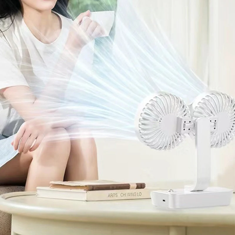 ⏳Time-limited Special⏰Desktop Oscillating Dual Head Fan🌬️ Powerful, Silent, Versatile😎 - Image 5