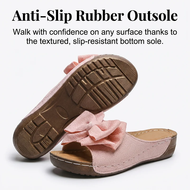 ⏳Time-Limited Special⏰Women's Bowknot Peep-Toe Wedge Sandals - Image 5