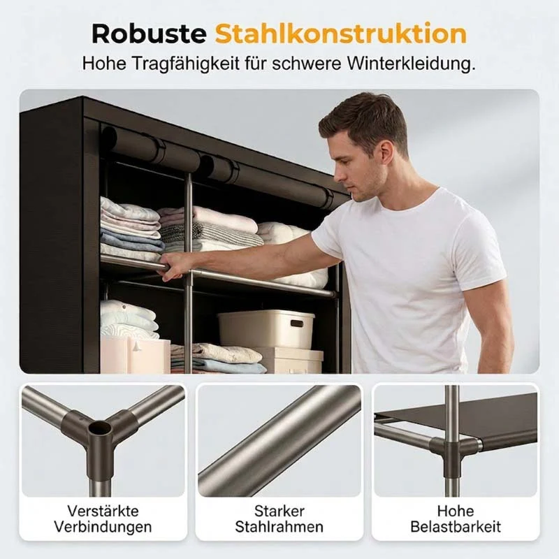 🔥Last Day Sale 49%🔥Easy-to-assemble wardrobe made of non-woven fabric - Image 12