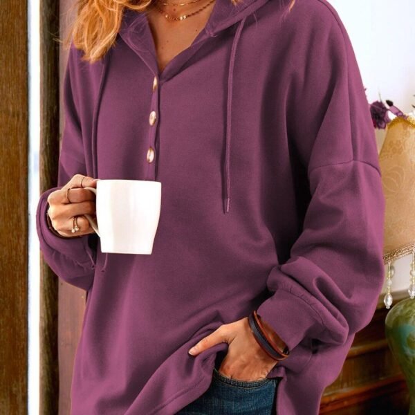 ✨LONG SLEEVE BUTTONED SWEATSHIRT