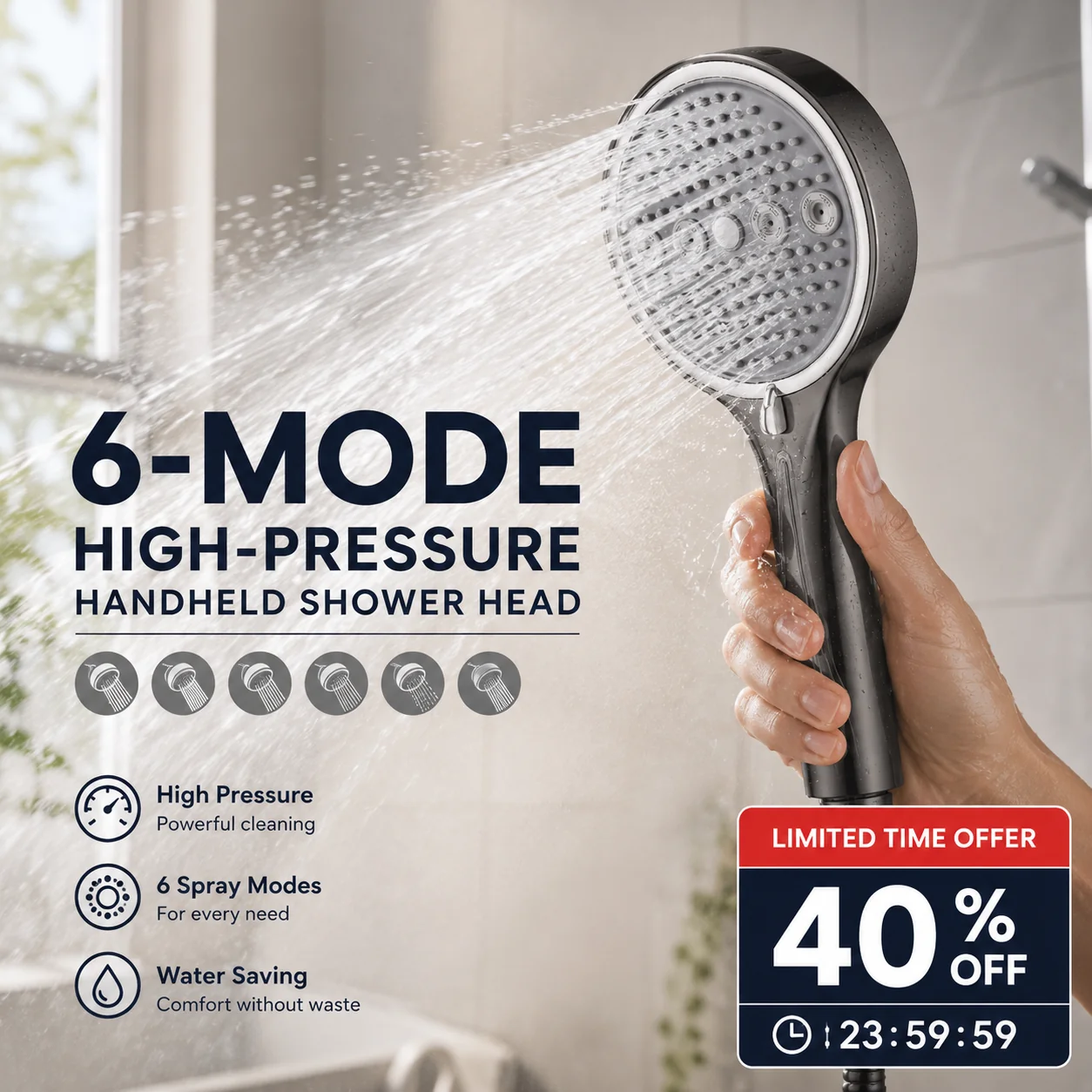 š„Limited Time 50% OFF!!š„6-Mode High-Pressure Handheld Shower Head - Image 21