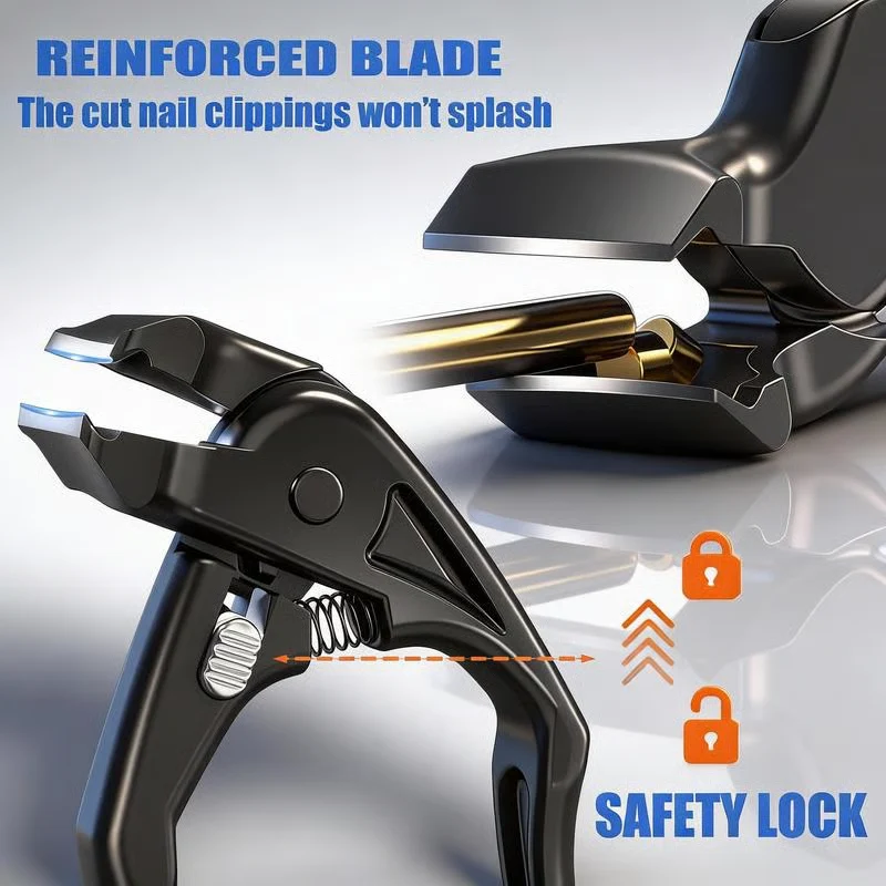 Stainless Steel Curved Nail Clipper – Ergonomic & Easy for Seniors