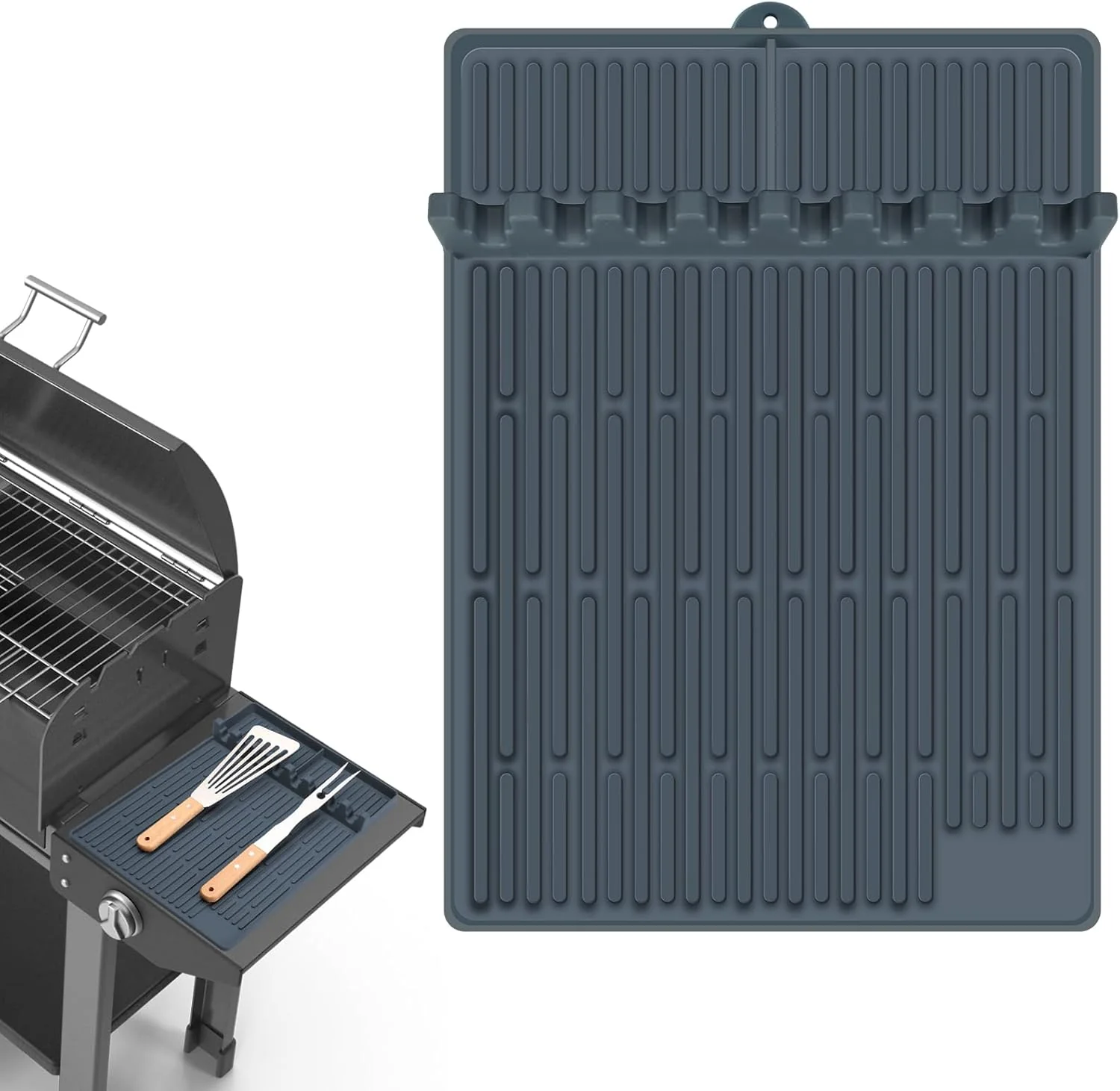 🌞Summer Sale 50% OFF🔥Silicone Grill Tools Mat with Drip Pad - Image 13