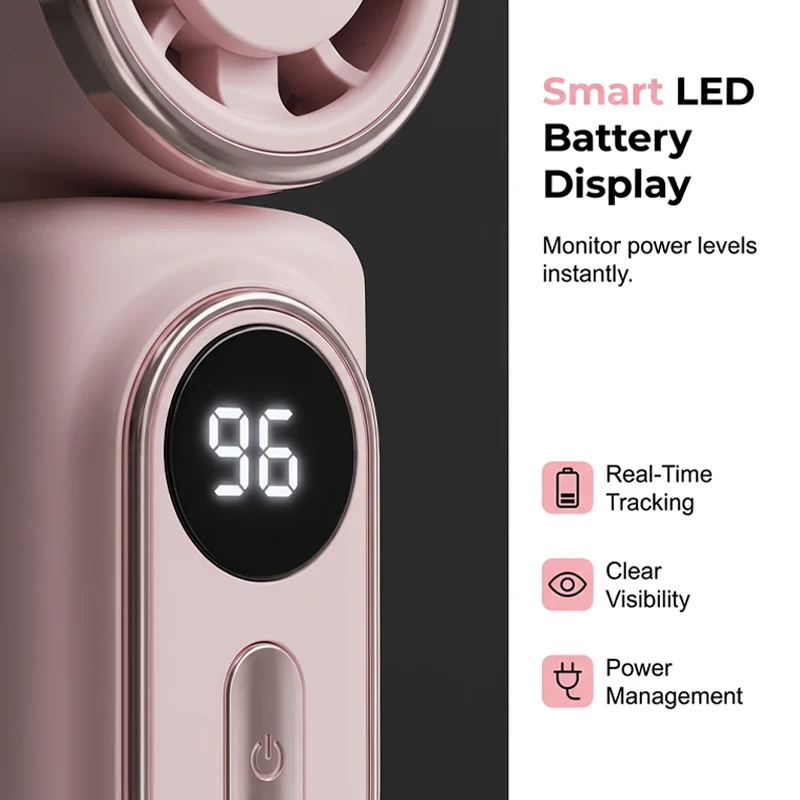 Portable Clip-On Fan with LED Display - Image 2