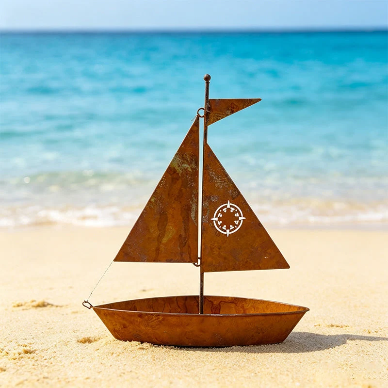 ⛵ 50% OFF NOW! 🌱 Rustic Sailboat Metal Planter – Handcrafted, weather-resistant & perfect for succulents, herbs or flowers – charming garden or shelf decor 🏡 - Image 7