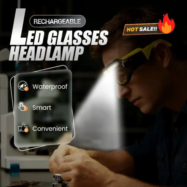 📢📢50 % OFF !!✨Rechargeable LED Glasses Headlamp